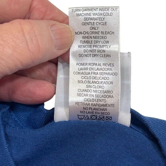 NFL TEAM APPAREL NY Giants T-Shirt Unisex Kids Large (12-14) Blue Short Sleeves - Picture 8 of 8